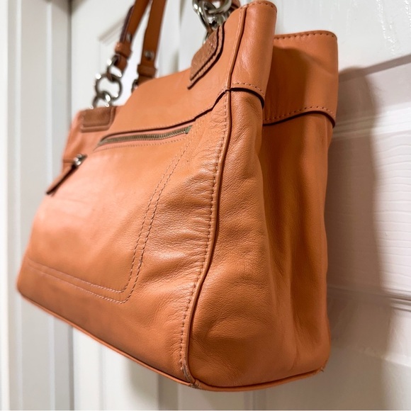 Coach Penelope Legacy Satchel Glovetanned Leather Python Embossed Trim - Picture 6 of 14